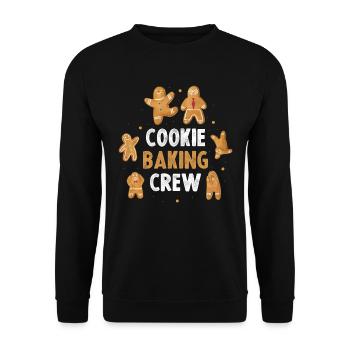 Cookie Baking Crew Cookie Gift - Unisex Sweatshirt - black - Front - Alina (178cm) & Michal (187cm)