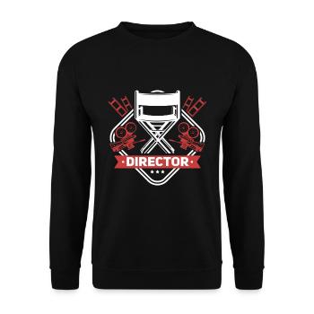 Filmmaking mode on Filmemacher Design - Unisex Pullover - Schwarz - Vorne - Alina (178cm) & Michal (187cm)
