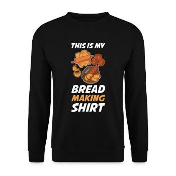 This Is My Bread Making Baking Gift - Unisex Sweatshirt - black - Front - Alina (178cm) & Michal (187cm)