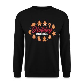 Holiday Baking Team Baking Gift - Unisex Sweatshirt - black - Front - Alina (178cm) & Michal (187cm)