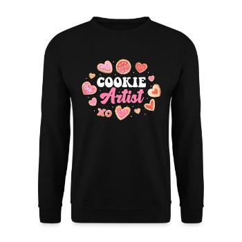 Cookie Artist Cookie Gift - Unisex Sweatshirt - black - Front - Alina (178cm) & Michal (187cm)