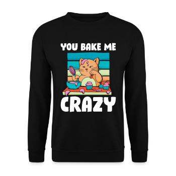 You Bake Me Crazy Baking Gift - Sweat-shirt Unisexe - noir - Devant - Alina (178cm) & Michal (187cm)