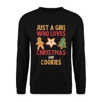 Noël et biscuits Biscuits Cadeau - Sweat-shirt Unisexe - noir - Devant - Alina (178cm) & Michal (187cm)
