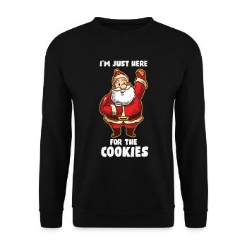 In Just Here For The Cookies Cookie Gift - Unisex Sweatshirt - black - Front - Alina (178cm) & Michal (187cm)