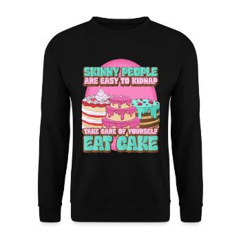 Citation Sweet Tooth Cake Bakery - Sweat-shirt Unisexe - noir - Devant - Alina (178cm) & Michal (187cm)