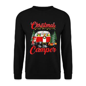 Christmas In The Camper - Unisex Sweatshirt - black - Front - Alina (178cm) & Michal (187cm)