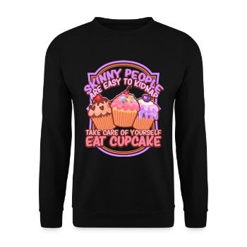 Cupcakes Baking Cupcake Bakery Owner - Unisex Sweatshirt - black - Front - Alina (178cm) & Michal (187cm)