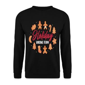 Cadeau de pâtisserie amusant de l’équipe de cuisson des Fêtes - Sweat-shirt Unisexe - noir - Devant - Alina (178cm) & Michal (187cm)
