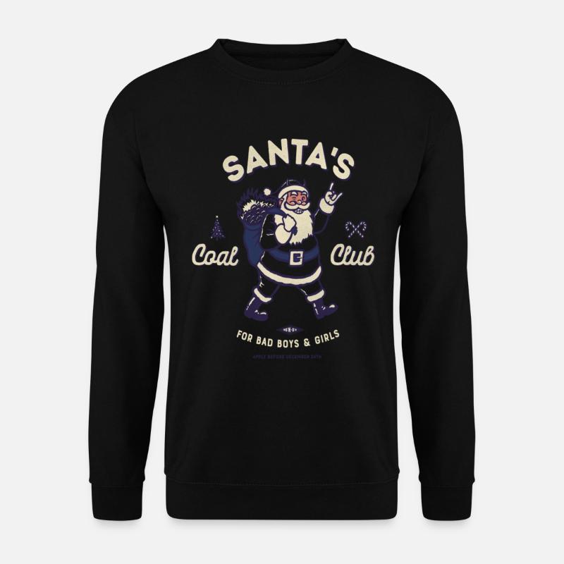 Christmas Santa's Coal Club - Unisex Pullover - Schwarz
