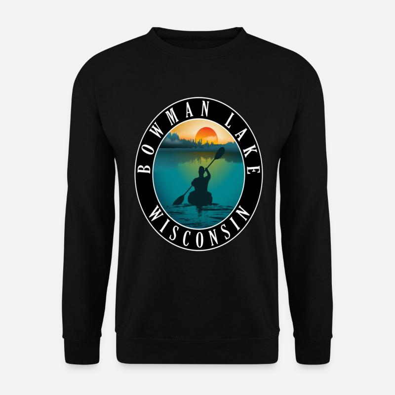 Bowman Lake Wisconsin Kayaking - Unisex Sweatshirt - black
