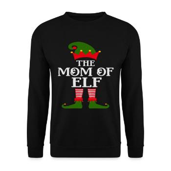 The Mom of Elf Ugly Christmas - Unisex Sweatshirt - black - Front - Alina (178cm) & Michal (187cm)