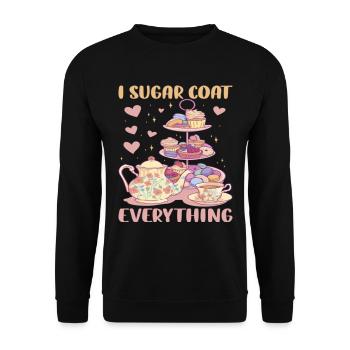 I Sugar Coat Everything Funny Baking - Sweat-shirt Unisexe - noir - Devant - Alina (178cm) & Michal (187cm)