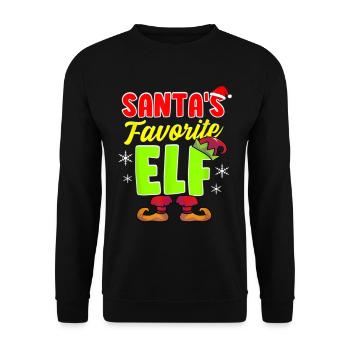 Noël en famille avec le groupe d'elfes préféré du Père Noël - Sweat-shirt Unisexe - noir - Devant - Alina (178cm) & Michal (187cm)