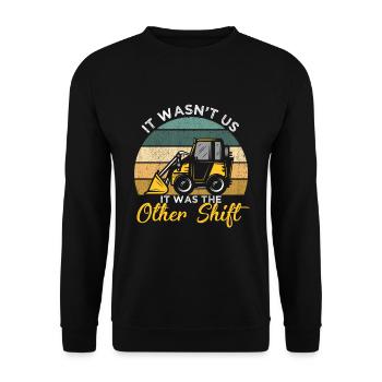 Wir waren es nicht, es waren die Anderen - Unisex Pullover - Schwarz - Vorne - Alina (178cm) & Michal (187cm)