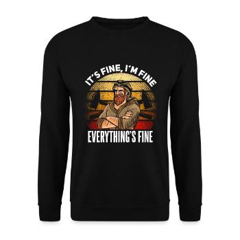 Funny Craftsman Construction Worker Quote - Unisex Sweatshirt - black - Front - Alina (178cm) & Michal (187cm)
