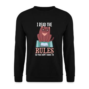 Funny Game Night Board Game Design - Unisex Sweatshirt - black - Front - Alina (178cm) & Michal (187cm)