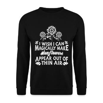 Garden Gardener Sunflower Gardening - Unisex Pullover - Schwarz - Vorne - Alina (178cm) & Michal (187cm)