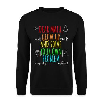 Math Teacher Life 100 Days Back To School - Unisex Pullover - Schwarz - Vorne - Alina (178cm) & Michal (187cm)