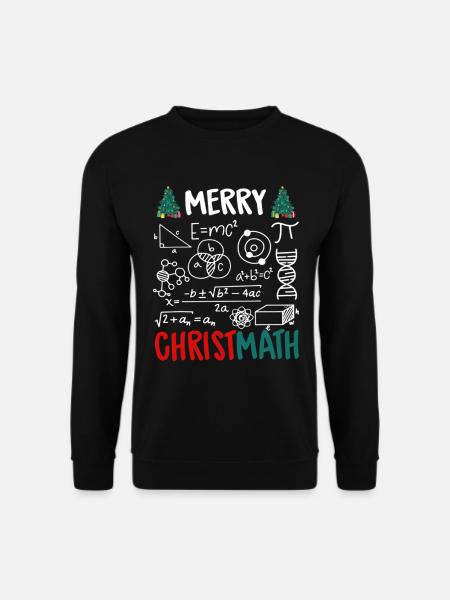 Math Christmas Teacher Merry Christmath Pajamas - Unisex Pullover - Schwarz