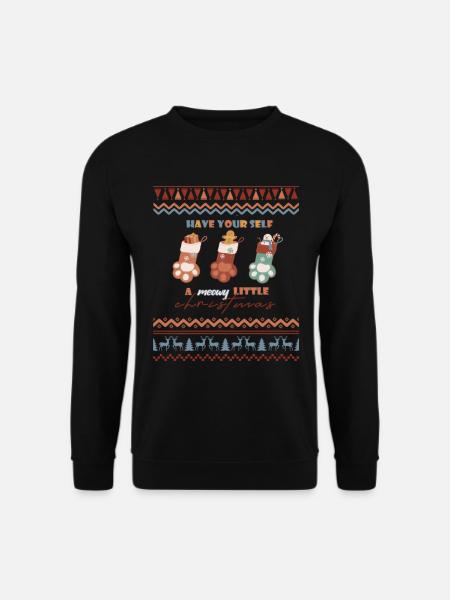 Have Yourself A Meowy Little Christmas - Unisex Pullover - Schwarz