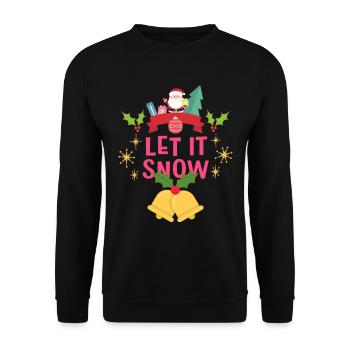 Christmas Let It Snow - Unisex Sweatshirt - black - Front - Alina (178cm) & Michal (187cm)