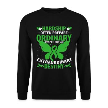 Hardships Often Prepare People For Extraordinary - Unisex Sweatshirt - black - Front - Alina (178cm) & Michal (187cm)