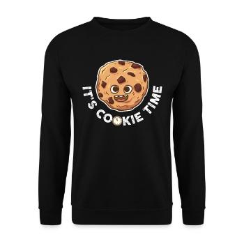Son cadeau Cookie Time Cookie - Sweat-shirt Unisexe - noir - Devant - Alina (178cm) & Michal (187cm)
