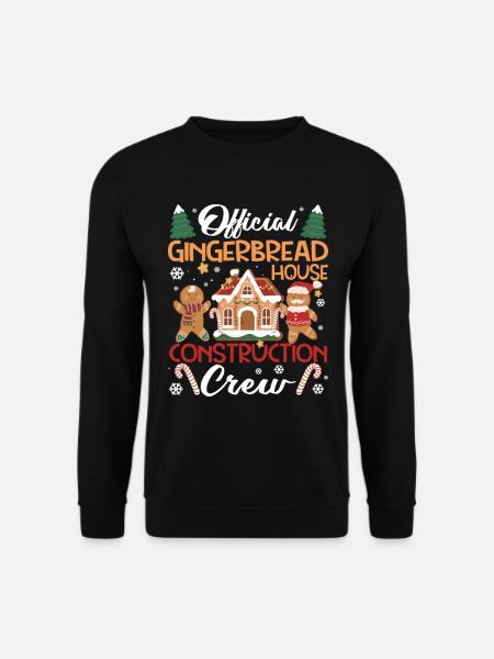 Official Gingerbread House Construction Crew - Unisex Sweatshirt - black