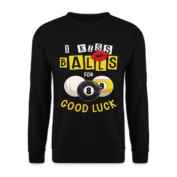 Pocketologist Billiards Pool Billiard 8 Ball - Unisex Pullover - Schwarz - Vorne - Alina (178cm) & Michal (187cm)