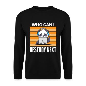 Citation de joueur de jeu amusant - Sweat-shirt Unisexe - noir - Devant - Alina (178cm) & Michal (187cm)