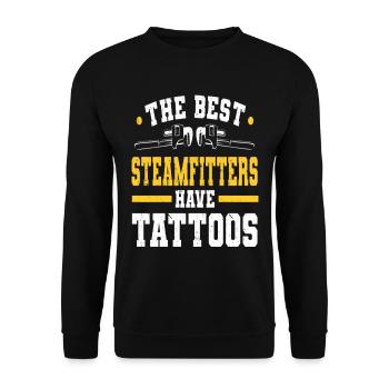 Steam Fitter Steam Technician Steamfitter - Unisex Sweatshirt - black - Front - Alina (178cm) & Michal (187cm)