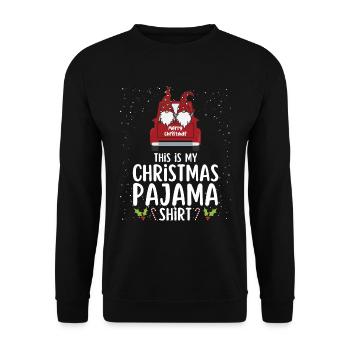 Pyjama de Noël Pyjama Chemise de nuit - Sweat-shirt Unisexe - noir - Devant - Alina (178cm) & Michal (187cm)