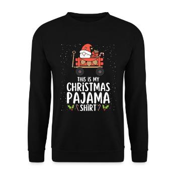 Pyjama de Noël Pyjama Chemise de nuit - Sweat-shirt Unisexe - noir - Devant - Alina (178cm) & Michal (187cm)