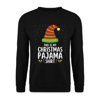 Pyjama de Noël Pyjama Chemise de nuit - Sweat-shirt Unisexe - noir - Devant - Alina (178cm) & Michal (187cm)