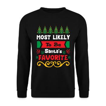 Les plus susceptibles que Noël soit le favori du Père Noël - Sweat-shirt Unisexe - noir - Devant - Alina (178cm) & Michal (187cm)