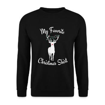 Ma chemise de Noël préférée - Sweat-shirt Unisexe - noir - Devant - Alina (178cm) & Michal (187cm)