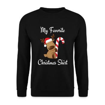 Ma chemise de Noël préférée - Sweat-shirt Unisexe - noir - Devant - Alina (178cm) & Michal (187cm)