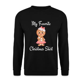 Ma chemise de Noël préférée - Sweat-shirt Unisexe - noir - Devant - Alina (178cm) & Michal (187cm)