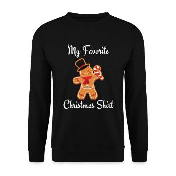 Ma chemise de Noël préférée - Sweat-shirt Unisexe - noir - Devant - Alina (178cm) & Michal (187cm)