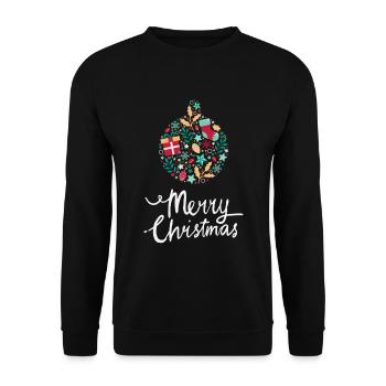 Joyeux Noël Drôle de Chemise de Noël - Sweat-shirt Unisexe - noir - Devant - Alina (178cm) & Michal (187cm)