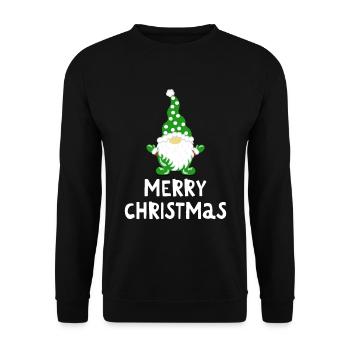 Joyeux Noël Drôle de Chemise de Noël - Sweat-shirt Unisexe - noir - Devant - Alina (178cm) & Michal (187cm)