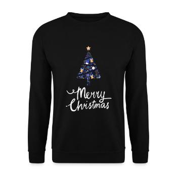 Joyeux Noël Drôle de Chemise de Noël - Sweat-shirt Unisexe - noir - Devant - Alina (178cm) & Michal (187cm)