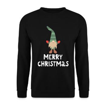 Joyeux Noël Drôle de Chemise de Noël - Sweat-shirt Unisexe - noir - Devant - Alina (178cm) & Michal (187cm)