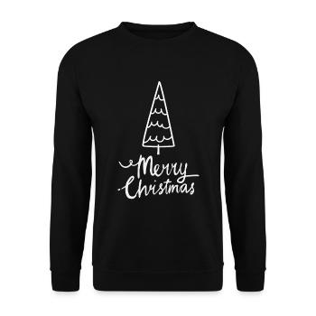 Joyeux Noël Drôle de Chemise de Noël - Sweat-shirt Unisexe - noir - Devant - Alina (178cm) & Michal (187cm)