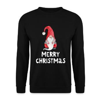 Joyeux Noël Drôle de Chemise de Noël - Sweat-shirt Unisexe - noir - Devant - Alina (178cm) & Michal (187cm)