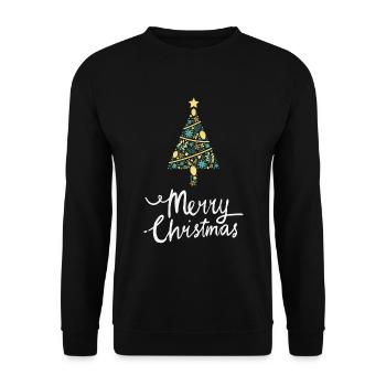 Joyeux Noël Drôle de Chemise de Noël - Sweat-shirt Unisexe - noir - Devant - Alina (178cm) & Michal (187cm)