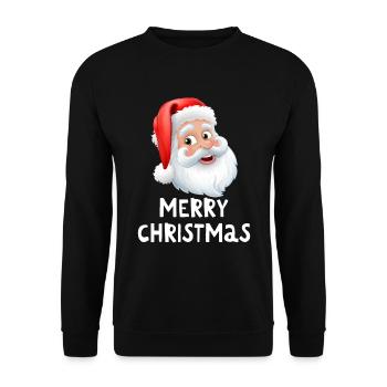 Joyeux Noël Drôle de Chemise de Noël - Sweat-shirt Unisexe - noir - Devant - Alina (178cm) & Michal (187cm)