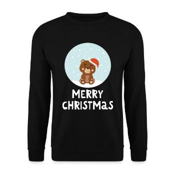 Joyeux Noël Drôle de Chemise de Noël - Sweat-shirt Unisexe - noir - Devant - Alina (178cm) & Michal (187cm)