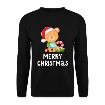 Joyeux Noël Drôle de Chemise de Noël - Sweat-shirt Unisexe - noir - Devant - Alina (178cm) & Michal (187cm)