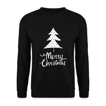 Joyeux Noël Drôle de Chemise de Noël - Sweat-shirt Unisexe - noir - Devant - Alina (178cm) & Michal (187cm)